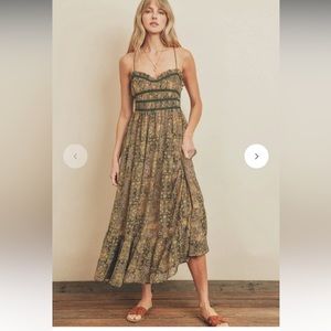 Flora Drew Lace Trim Midi Dress - Size Medium | Worn Once